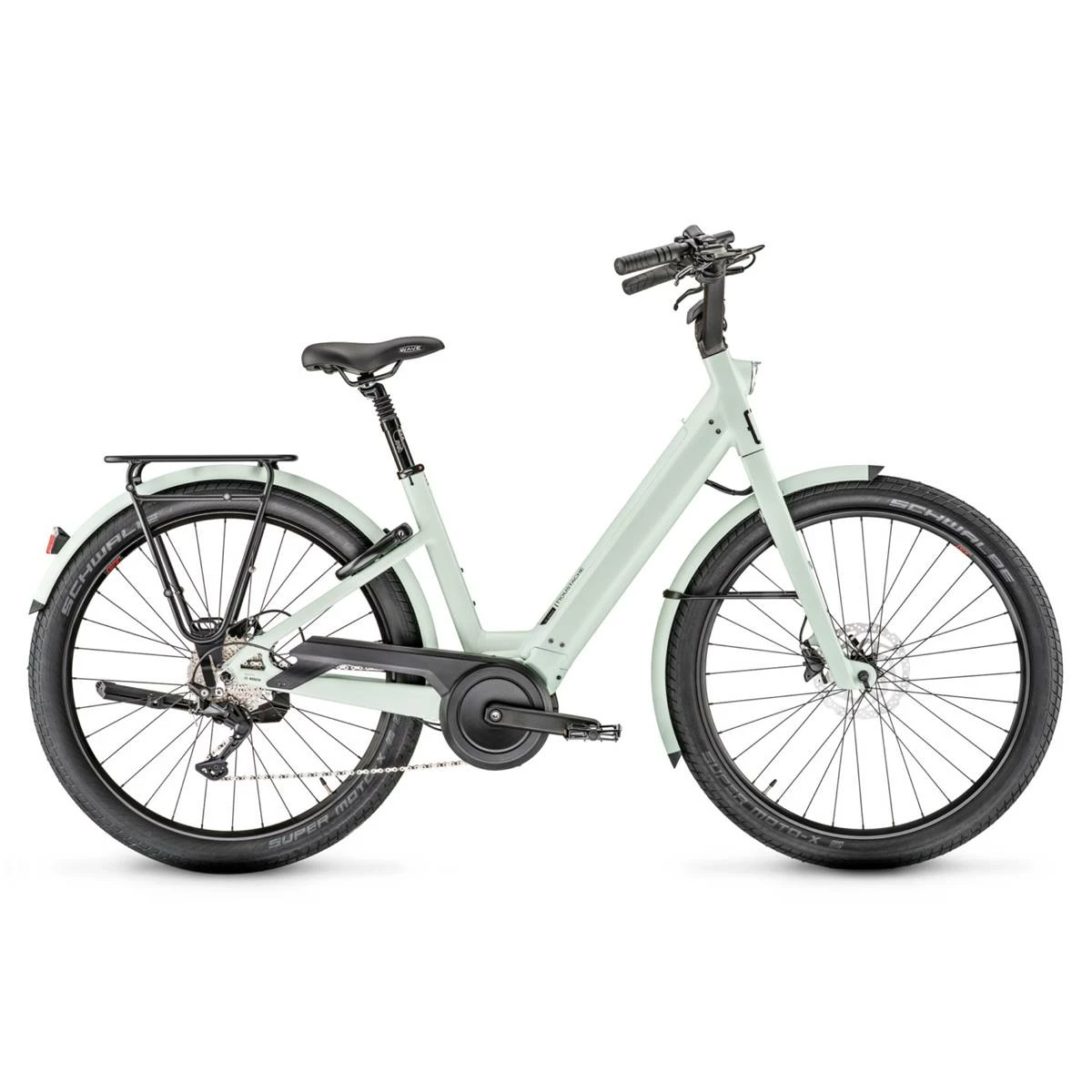 Vélo De Ville électrique MOUSTACHE Lundi 27.1 400Wh Vert Pastel 3 Vélo De Ville électrique MOUSTACHE Lundi 27.1 400Wh Vert Pastel